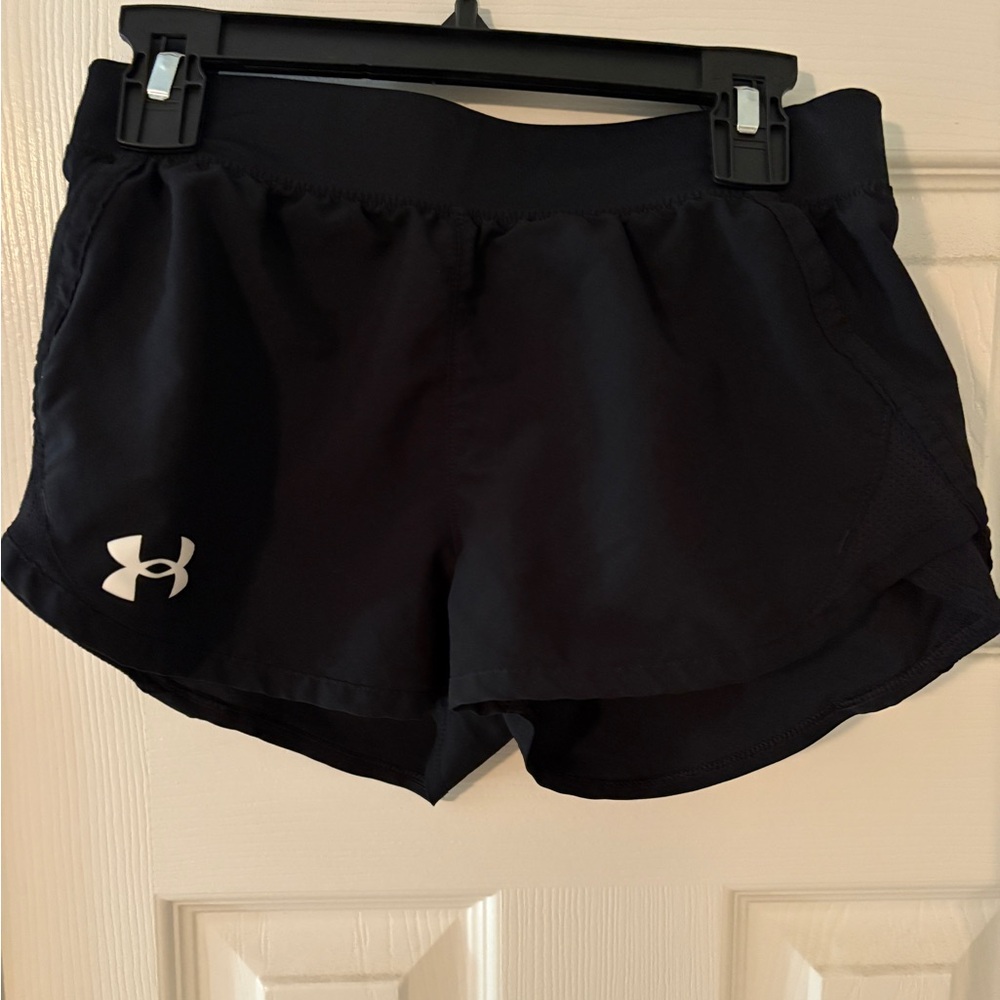 Under Armour Youth Girls Athletic Black Shorts